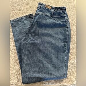 VTG lee side elastic at the waist mom‎ jeans size 18W